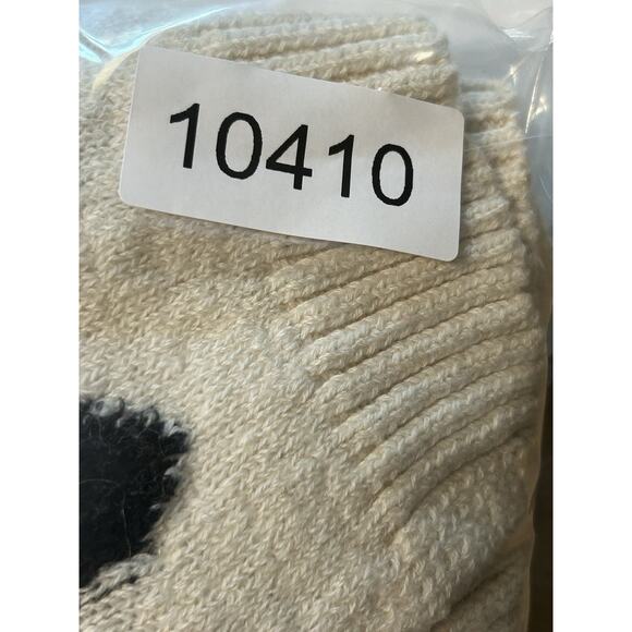 Moth Heart Intarsia Cardigan Sweater Womens Medium Alpaca Cream Black Button - Picture 8 of 8